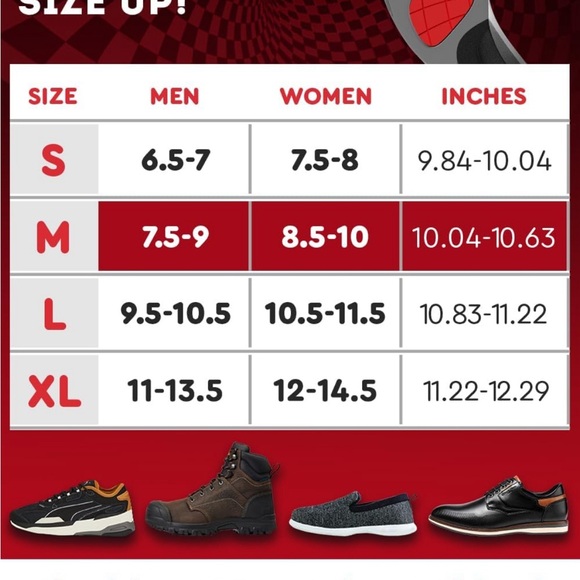 Men👨🏻 7.5-9 Women👱🏽‍♀️ 8.5-10 Med Anti-Fatigue Shoe👟Insoles Arch Support - Picture 5 of 8